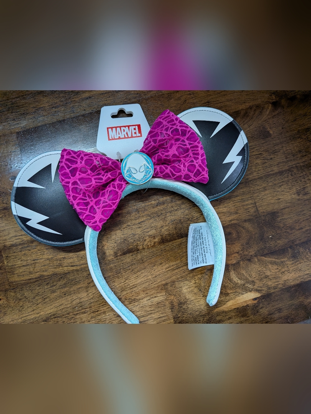 Disney Parks Marvel SpiderMan Spider-Gwen Minnie Bow Ears headband NWT